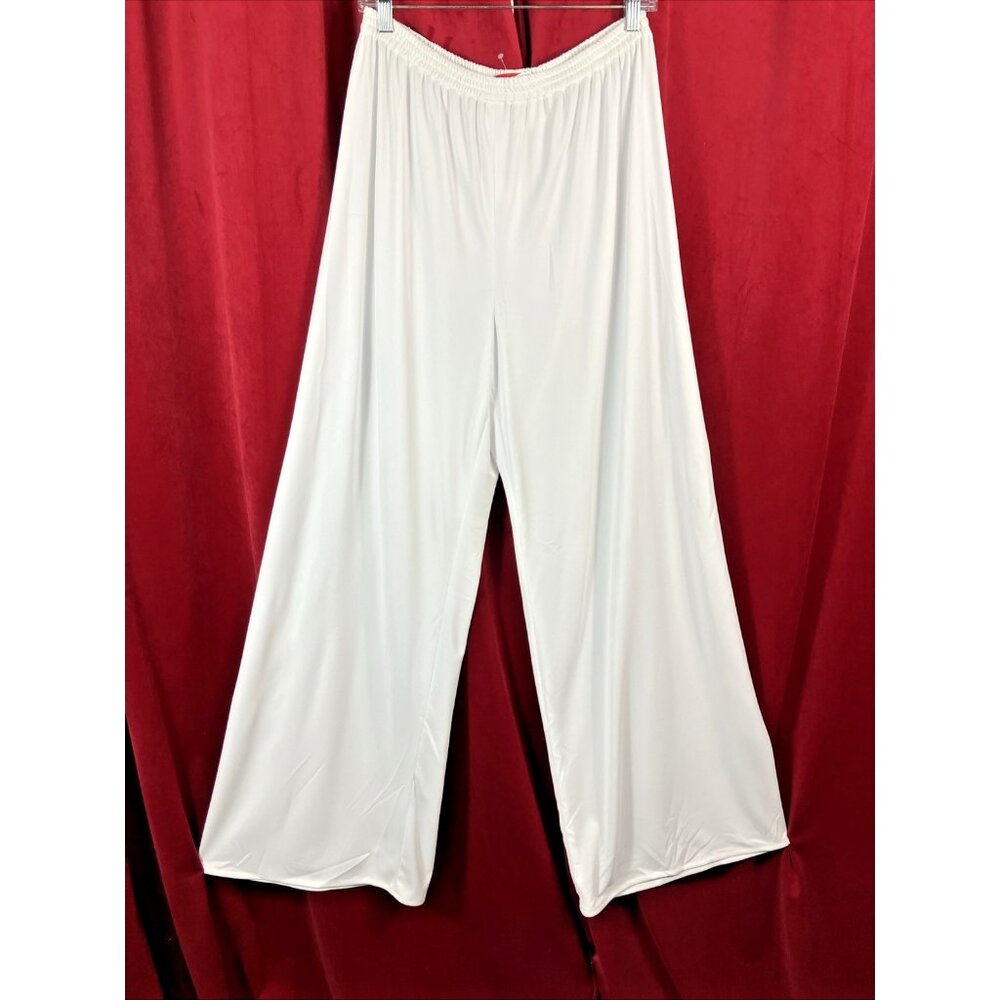 NWT NOS $795 Sz 2 Shamask White  Wide Leg Pants Summer
